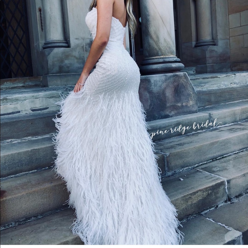 Wedding gown, hair piece & veil